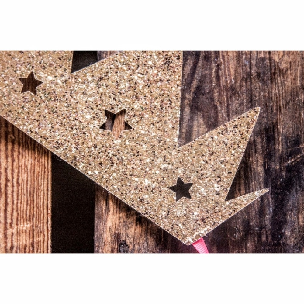 Cat & Jack Gold Glitter Tie Crown - Picture 2 of 3